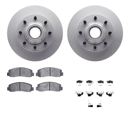 DYNAMIC FRICTION CO 4412-54064, Geospec Rotors with Ultimate Duty Performance Brake Pads includes Hardware Silver 4412-54064